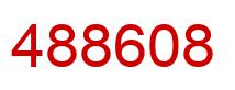Number 488608 red image