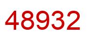 Número 48932 imagen rojo