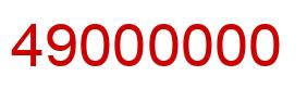 Número 49000000 imagen rojo