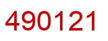 Number 490121 red image