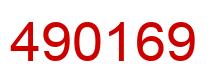 Number 490169 red image