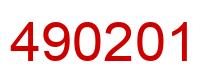 Número 490201 imagen rojo