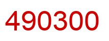 Number 490300 red image