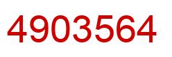 Number 4903564 red image