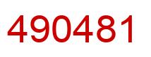 Número 490481 imagen rojo