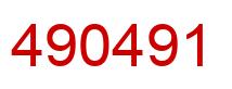 Número 490491 imagen rojo