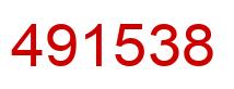 Number 491538 red image