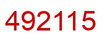 Número 492115 imagen rojo