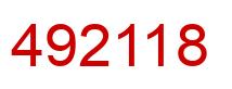 Número 492118 imagen rojo