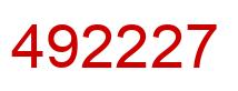Number 492227 red image
