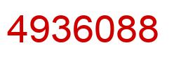 Number 4936088 red image