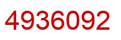Number 4936092 red image