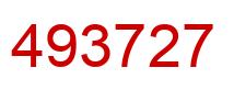 Number 493727 red image