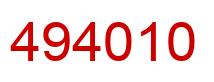 Number 494010 red image