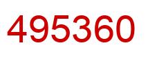 Number 495360 red image