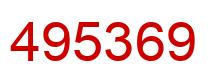 Number 495369 red image