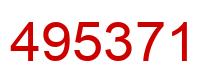 Number 495371 red image