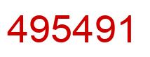 Número 495491 imagen rojo