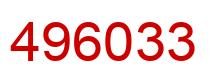 Number 496033 red image