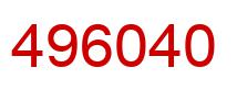 Number 496040 red image