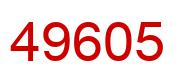 Number 49605 red image