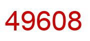 Number 49608 red image
