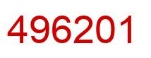 Number 496201 red image
