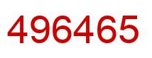 Number 496465 red image