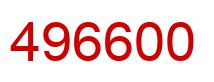 Number 496600 red image