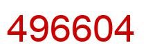 Number 496604 red image
