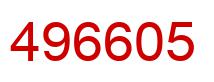 Number 496605 red image