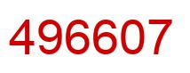 Number 496607 red image