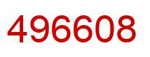 Number 496608 red image