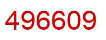 Number 496609 red image