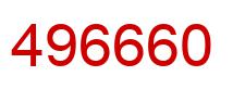 Number 496660 red image