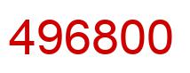 Number 496800 red image