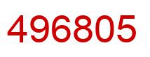 Number 496805 red image