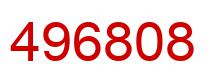 Number 496808 red image