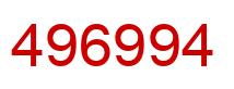 Number 496994 red image