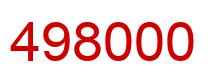 Number 498000 red image