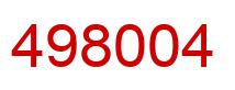 Number 498004 red image