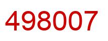 Number 498007 red image