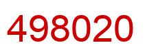 Number 498020 red image