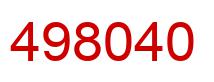 Number 498040 red image