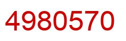 Number 4980570 red image
