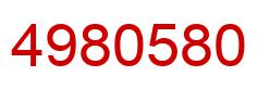 Number 4980580 red image