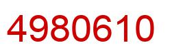 Number 4980610 red image