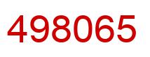 Number 498065 red image