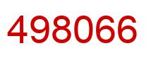 Number 498066 red image