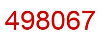 Number 498067 red image